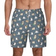 thumbnail image 3 of Uemuo Cute Cats And Dogs Pattern Mens Swim Trunks Quick Dry Board Shorts with Mesh Lining, Stretch Beach Shorts Quick Dry No-Chafing Board Shorts-X-Large, 3 of 9