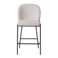 thumbnail image 4 of Kris & Alley Brooks Boucle Fabric Upholstered Counter Height Bar Stool with Metal Legs, 4 of 12