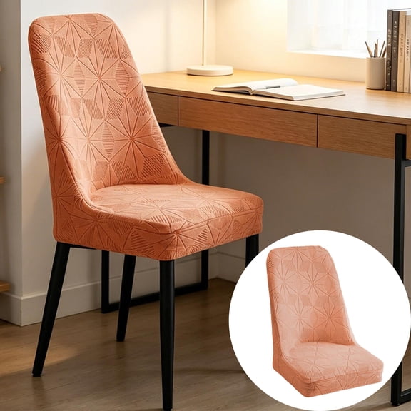 Dining Chair Covers,Seat Covers for Dining Room Chairs,Chair Covers for Dining Chairs,Dining Chair Covers,Removable Stretch Parsons Slip(Orange)