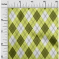 thumbnail image 2 of oneOone Cotton Jersey Lime Fabric Check Sewing Material Print Fabric By The Yard 58 Inch Wide, 2 of 4