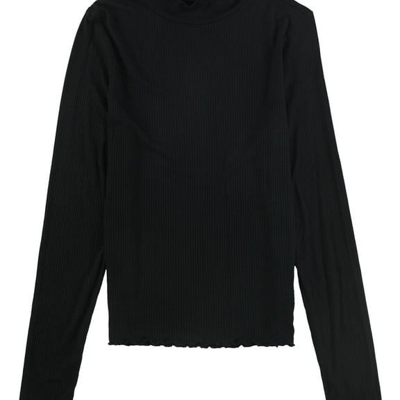 American Eagle Womens Ribbed Pullover Blouse, Black, Small