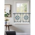 thumbnail image 3 of Boho Southwest Tier Curtains 24 Inch Length,Sheer Curtains for Bedroom Living Room Country Tribe Ethnic Traditional Pattterned Short Kitchen Curtains Drapes for Small Half Window 27.5"x24" 2 Panels, 3 of 7