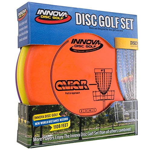 Innova Disc Golf Set - Driver, Mid-Range & Putter, Comfortable DX Plastic, Colors May Vary (3 Pack)