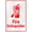 Warning Sign 2, variant on Fire Extinguisher Vintage Decor Sign 8"x12" - Public Retro Aluminum Metal Plaque for Office Business Home Wall Art Fire Safety