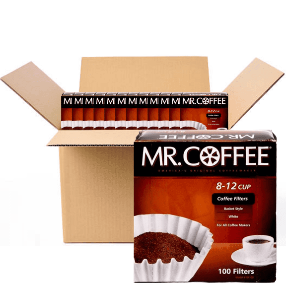 Mr. Coffee 8 - 12 Cup Coffee Filters, 100 Filters Per (Box Of 12) MASTER CASE 1200 FILTER COUNT