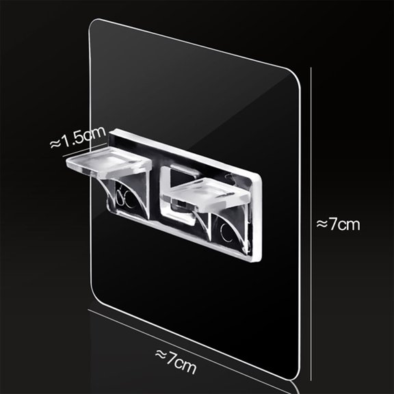 Clearance Under $1.39! 10PCS Adhesive Shelf Support Pegs, Self-Adhesive Cabinet Shelf Clips for Kitchen & Closet, Acrylic, for Shelves & Bookshelves, (7x7x1.5cm, Clear)