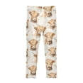 thumbnail image 4 of joogoo Girls' Leggings Highland Cattle Flower-w5 Yoga Pants 4T, 4 of 8