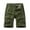Army Green, variant on RYRJJ Men's Cotton Twill Cargo Shorts Multi Pockets Outdoor Wear Lightweight Elastic Waistband Fishing Hiking Shorts(Black,S)