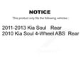 thumbnail image 2 of Kugel Front Rear Wheel Bearing and Hub Assembly Kit for Car Kia Soul - Left Right Side (Driver Passenger) K70-101648, 2 of 8
