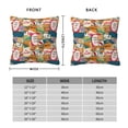 thumbnail image 2 of Pofeuu Retro Summer Stamp Print Double-sided plush pillowcase Square Throw Pillow Covers Pillows Cover for Living Room Bedroom Sofa Couch Cushion Cover（No pillow core）-22"x22", 2 of 7