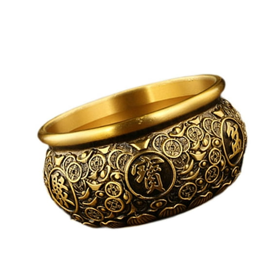 Baoblaze Bowl Brass Table Centerpiece for Spring Festival Restaurant 12x12x7cm