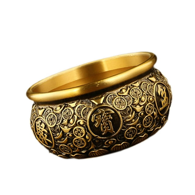 Cuenco del tesoro chino, cuenco del tesoro, adorno decorativo de mesa, cuenco del tesoro 12x12x7cm
