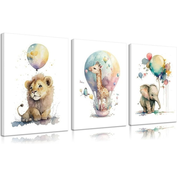 3pcs Boho Cats Canvas Wall Art Funny White Cat Wall Decor Pictures Cute Colorful Floral Cats Posters Prints for Living Room Bedroom Bathroom Nursery Home Decoration Ready To Hang