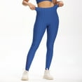 thumbnail image 2 of Gibobby Pantalones de yoga Pantalones de yoga con burbujas para ejercicio de levantamiento de cadera transpirable con panel de malla para mujer(Azul， S), 2 of 5