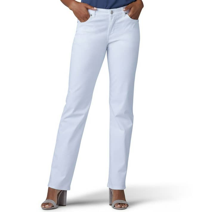 Women's Lee Relaxed Fit Straight-Leg Jeans White 