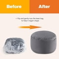 thumbnail image 6 of JONPONY Bean Bag Chair for Adults, Oversized Beanbag for Gaming Reading Foam Filled Couch Furniture with Soft Removable Cover, Giant Round Comfy Sofa for Living Room Bedroom College Dorm,Dark Gray, 6 of 12
