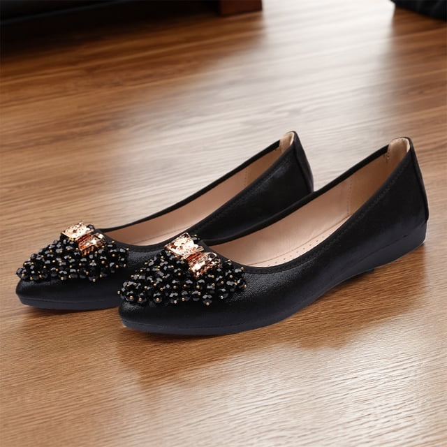 Zapatos cómodos sin cordones descalzos mocasines de moda con diamantes de imitación calzado de primavera y otoño