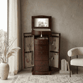 thumbnail image 5 of Hives & Honey Jenny Walnut Modern Locking Jewelry Armoire for Women - Freestanding Wood Cabinet, 5 of 9