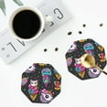 thumbnail image 5 of Balery 6 Pcs Rainbow Unicorn And Cat Icecreamleather Coasters Set, Drink Table Cup Coasters For Living Room Kitchen Coffee Decor, 5 of 9