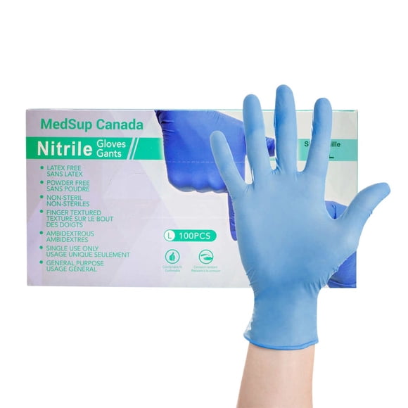 Medsup Nitrile Gloves 2-pack 100 count Large