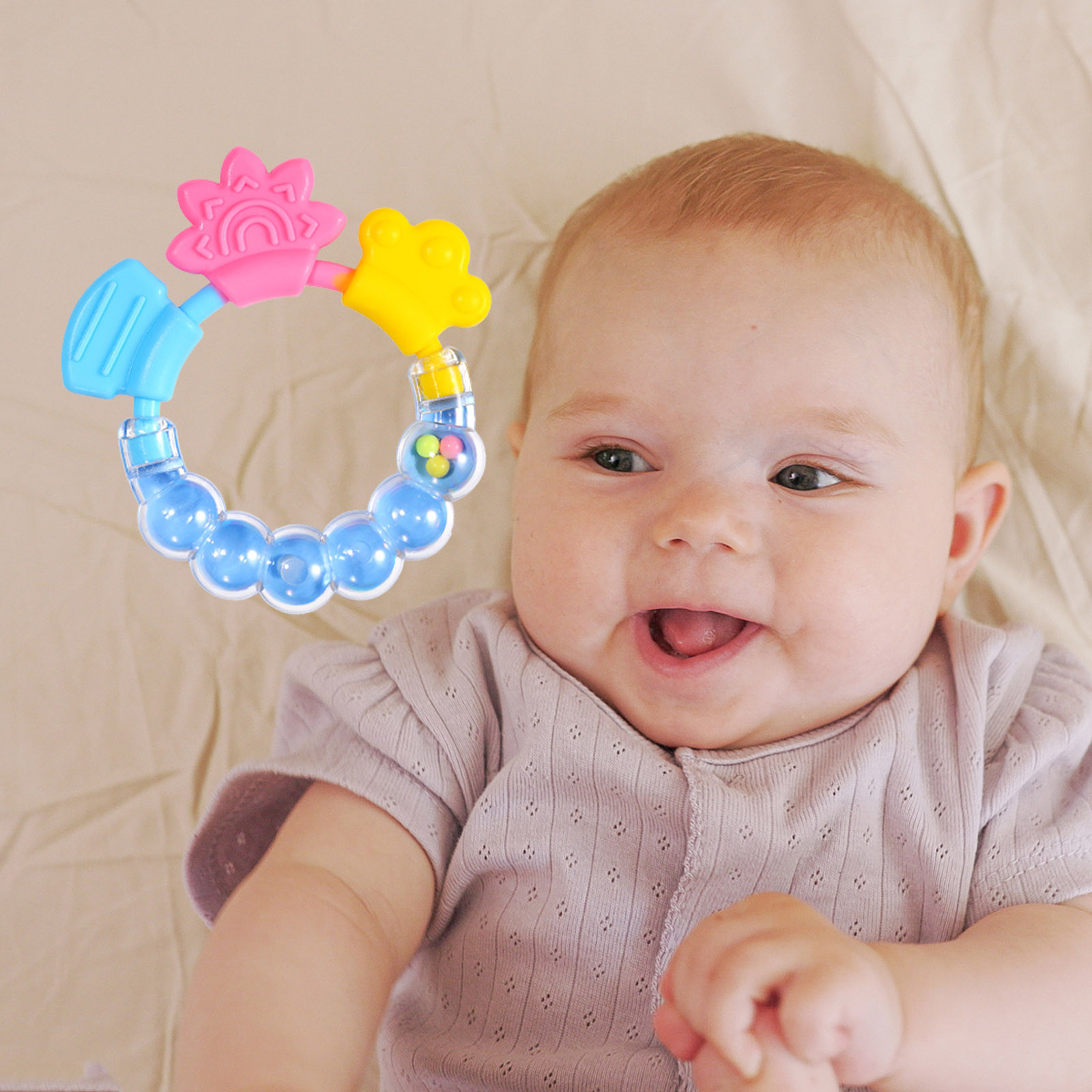 AiYqZypa Baby Toys Silicone Baby Teethers，Baby Teething Toys Soothe ...