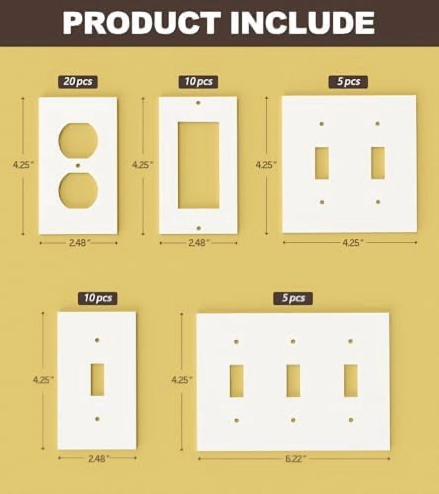 Outlet Insulation Foam Gaskets | 50 Pack Draft Sealers for Outlets & Switches | Fits Duplex, Toggle & Rocker Wall Plates | Ideal for Homes, Offices & Commercial Spaces$$Tools