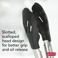 thumbnail image 5 of GoodCook Gourmet Locking Tongs, 11in Heavy Gauge Stainless Steel With Scalloped Head Silicone Grip, 5 of 18