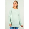 Plus Size Maternity French Terry Deconstructed Tunic Sweater