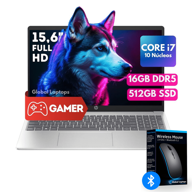 Laptop HP Gamer Core i7 1355U 512GB SSD 16GB RAM 15,6 FHD Con Regalo