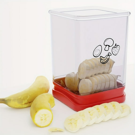 Red Stainless Steel Fruit & Vegetable Slicer – Compact Kitchen Cutter for Strawberries, Grapes, Bananas, Mushrooms, Smoothies, Salad & Meal Prep