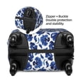 thumbnail image 6 of Uemuo Blue Ink Flowers Printed Washable Luggage Cover - Fashion Suitcase Protector Fits 18-32 Inch Luggage -Small, 6 of 9