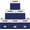 White/Blue, variant on 6-Pack Storage Cubes with Handles & Label Holders Basket, Closet Cube Home Organizer Bins(Black, 13 x 13 x 13 inch)