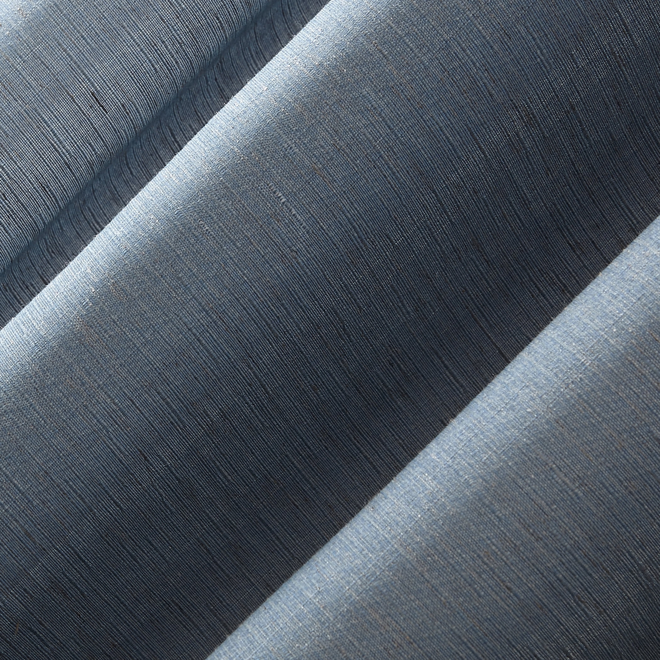 No. 918 Daniela 1-Piece Linen Blend Semi-Sheer Rod Pocket Curtain Panel, 54"x63", Denim Blue