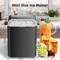 thumbnail image 2 of Countertop Ice Maker, Portable Ice Machine Self-Cleaning, 9 Cubes in 6 Mins, 26 lbs/24Hrs, 2 Sizes of Bullet Ice for Home Party Office,, 2 of 8