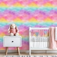 thumbnail image 3 of Peel and Stick Wallpaper 23.6in x 9.8ft Colorful Rainbow Gradient Sparkles Soft Contact Paper Vinyl Waterproof Self Adhesive Wall Paper for Bedroom Shelf Cabinet Renter Friendly, 3 of 8