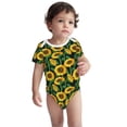 thumbnail image 2 of Yiaed Sunflower 1 Print Infant Climbing Short Sleeve Onesie One-Piece Baby Bodysuit Clothes 0-12 Months -2 Years, 2 of 6