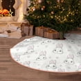 thumbnail image 6 of Daiia Heart Rabbit Drawing Merry Christmas Tree Skirt , Xmas Large Lace-up Tree Skirt, Santa Snowflakes Rustic Home Decorations New Year Party Farmhouse Decor-36", 6 of 7