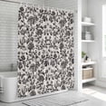 thumbnail image 5 of Farmhouse Black Shower Curtain Set - Long 72" x 84" Washable Bathtub Curtain with 12 Hooks, Vintage Flower Leaf Botanical Plant Waterproof Fabric Stall Shower Curtains for Bathroom/Bathtub Décor, 5 of 6