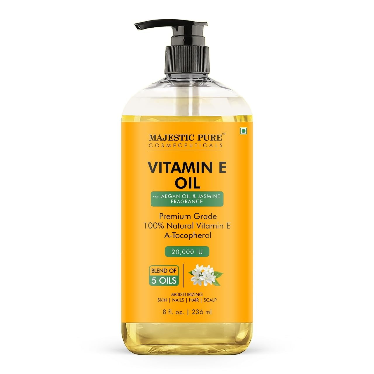Majestic Pure Vitamin E Oil with Jasmine Body Oil 8 fl oz