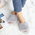 thumbnail image 3 of EastVita Plush Comfortable Flat Women's One-Line Thermal Slippers For Autumn and Winter, 3 of 11