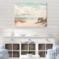 thumbnail image 2 of Designart "Beach Grass horizon II" Nautical & Beach Metal Art Living Room, 2 of 5