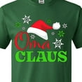 thumbnail image 4 of Inktastic Oma Claus with Christmas Santa Hat and Snowflakes T-Shirt, 4 of 5