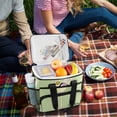 thumbnail image 5 of FORMRS Insulated Cooler Bag 24 Cans Capacity Soft Leakproof Lunch Box with Side Pockets, Light Green Martini, 5 of 7