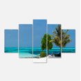 thumbnail image 2 of Plage avec Sable Blanc et Eau Turquoise - Uvre d'Art Moderne sur Toile, 2 of 3