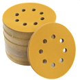 thumbnail image 1 of Discos de lijado Aiyard, 5 pulgadas, 8 orificios, gancho y bucle, 220 granos x100, 1 of 7