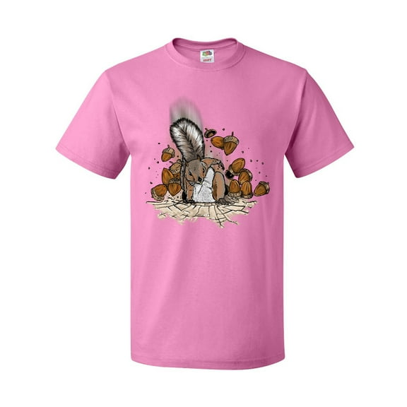 Inktastic Squirrel Superhero Landing with Acorns T-Shirt
