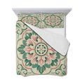 thumbnail image 7 of Pink Green Flower Twin XL Size Down Alternative Comforter, Lightweight Comforter Quilt Bedding Set with Pillow Shams Elegant Spring Floral Abstract Art All Seasons Bed Comforter Duvet Insert 68"x98", 7 of 7