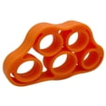 thumbnail image 1 of Banda de agarre de mano de 5 dedos de silicona elástica para entrenamiento de gimnasia (naranja 11 lb), 1 of 3