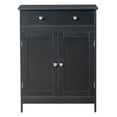 thumbnail image 3 of Modern Matte Black Bathroom Storage Cabinet Double Door Single Drawer Scratch Resistant Triple Melamine Laminate Particle Board for Small Bathroom Powder Room Vanity Side, 3 of 3