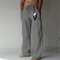 thumbnail image 2 of WEAIXIMIUNG Salopette pour Homme Brun Mode Homme Décontractée Numérique 3D Décontractée Jambe Droite Pantalon d'Affaires Style Quatre, 2 of 5